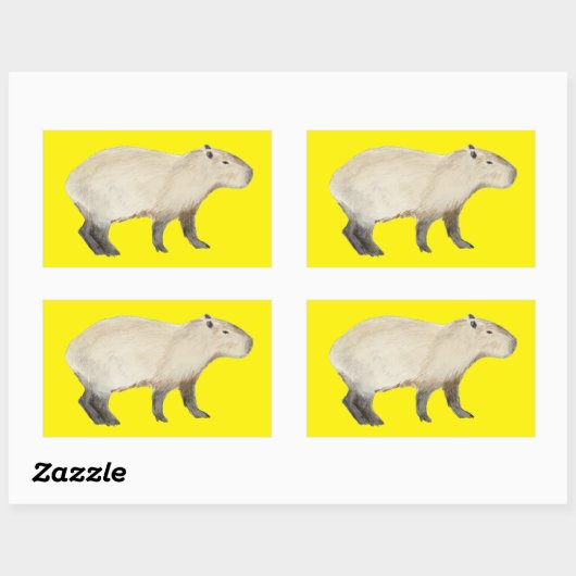 Capybara Rechthoekige Sticker (Vel)