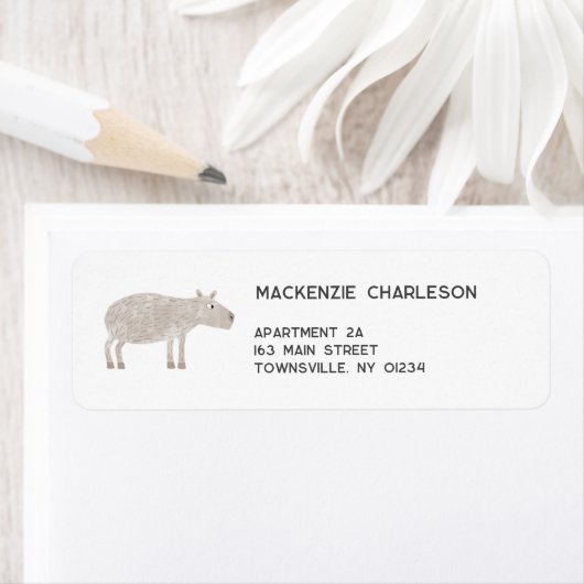 Capybara retouradres etiket (Insitu)