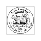 Capybara retouradres familie rubberstempel (Afrduk)