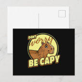 Capybara Retro Capibara Briefkaart (Voorkant / Achterkant)