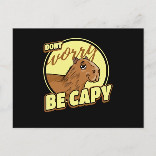 Capybara Retro Capibara Briefkaart (Voorkant)