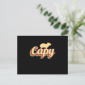 Capybara Retro Capibara Briefkaart (Staand voorkant)