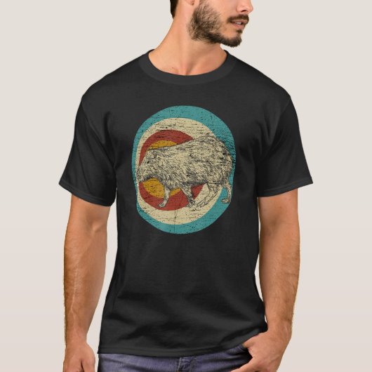 Capybara retro dier Capybara 1 T-shirt (Voorkant)