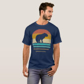 Capybara Retro jaren 70 Silhouet Gift T-shirt (Voorkant volledig)