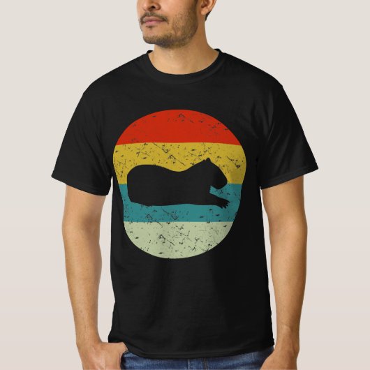 capybara retro  silhouette 70s t-shirt (Voorkant)