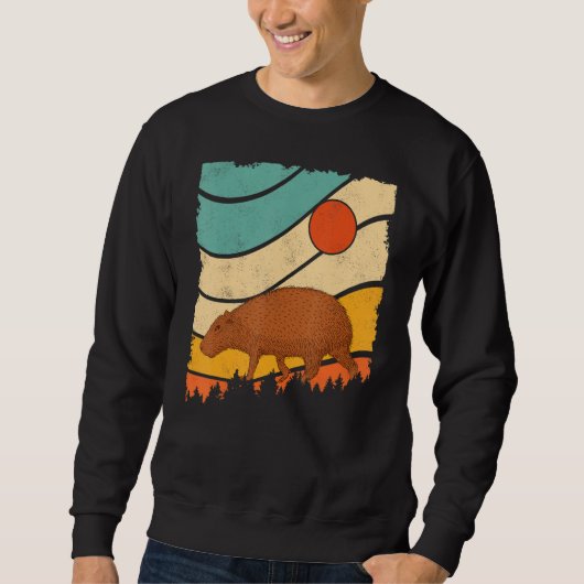 Capybara Retro Style Geweldige gigantische cavy d Trui (Voorkant)