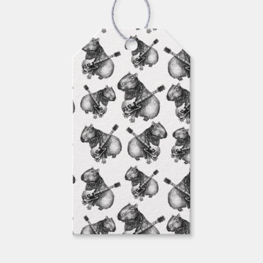 Capybara Rockstar Cadeaulabel (Voorkant)