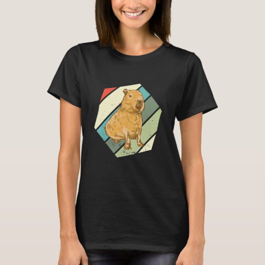Capybara Rodent Hexa Capybara Retro Capybara T-shirt (Voorkant)