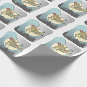 Capybara rotsklimmen cadeaupapier
