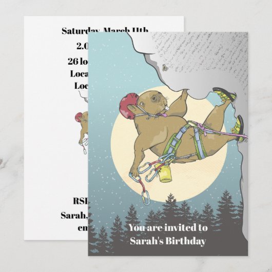 Capybara rotsklimmen kaart (Voorkant / Achterkant)