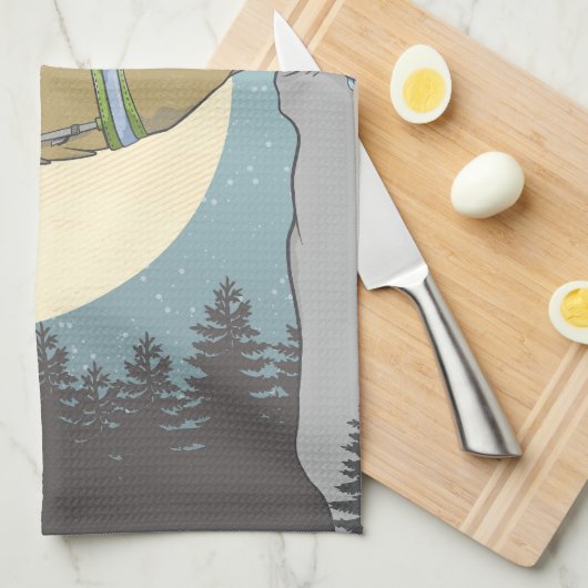 Capybara rotsklimmen theedoek (Quarter Fold)