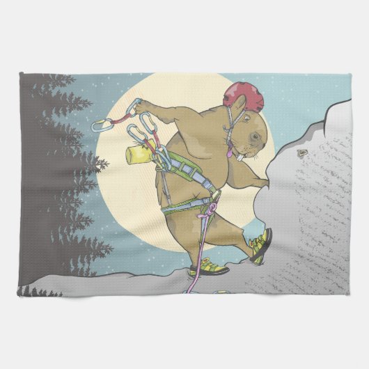 Capybara rotsklimmen theedoek (Horizontaal)