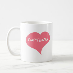CAPYBARA roze liefde hart Koffiemok