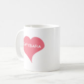 CAPYBARA Roze Liefdeshart Koffiemok (Voorkant links)