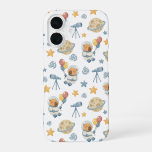 Capybara Ruimtevaarder Patroon - iPhone 16 Hoesje