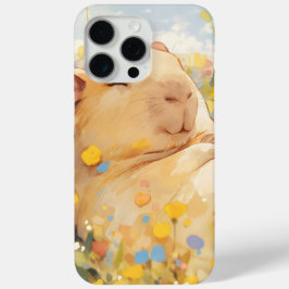 Capybara rustend in vredige weiden iPhone 15 pro max hoesje