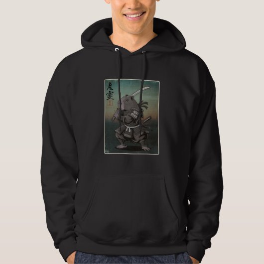 Capybara Samurai Warrior Marital Arts Japanese Ani Hoodie (Voorkant)