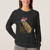 Capybara Santa Claus kerstfeestay Portret X T-shirt (Voorkant)