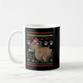 Capybara Santa-Claus Ugly KerstSweater Holida Koffiemok (Links)