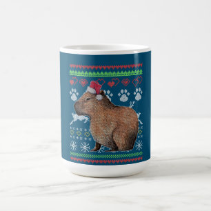 Capybara Santa-Claus Ugly KerstSweater Holida Koffiemok