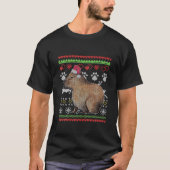 Capybara Santa-Claus Ugly KerstSweater Holida T-shirt (Voorkant)