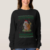 Capybara Santa Ugly kerstSweater Holiday Love Trui (Voorkant)