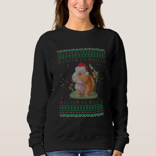 Capybara Santa Ugly kerstSweater Holiday Love Trui (Voorkant)