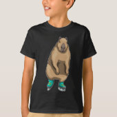 Capybara Schaatsen Ice schaatsen T-shirt (Voorkant)