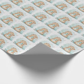 Capybara Schattige Baby Pastel Waterverf Patroon Cadeaupapier (Hoek)