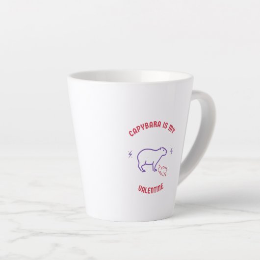 Capybara schattige echtgenote van een leuk echtpaa latte mok (Rechterhoek)