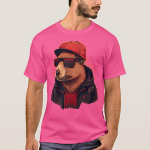 Capybara Schattigee en grappige Capybara Rap DJ Hi T-shirt