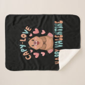 Capybara Schattigee Valentijn deken (Voorkant (horizontaal))