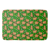 Capybara Schets met Lente Bloemen op Groen Badmat (Voorkant)