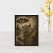 Capybara Selfie 67 Meme Six Seven Funny Ufo  Kaart (Gele Bloem)