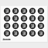 Capybara Selfie Grappig Dier Zonne-eclips Grafisch Ronde Sticker (Vel)