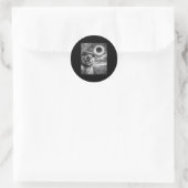 Capybara Selfie Grappig Dier Zonne-eclips Grafisch Ronde Sticker (Tas)