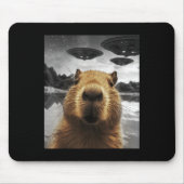 Capybara Selfie Grappig Kerstdier Graphic Capybara Muismat (Voorkant)