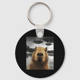 Capybara Selfie Grappig Kerstdier Graphic Capybara Sleutelhanger