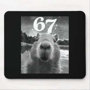 Capybara Selfie Met 67 Meme Capy Grafisch Voor Man Muismat