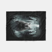 Capybara Selfie met Alien UFO Grappig Capybara Gif Fleece Deken (Voorkant (Horizontaal))