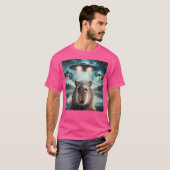 Capybara Selfie met UFO's T-shirt (Voorkant volledig)