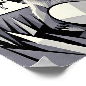 Capybara Selfie UFO Cow Abduction Cubist Art Poster (Hoek)