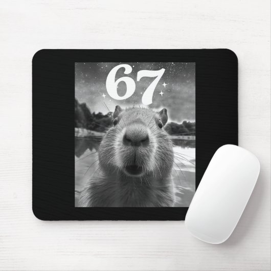 Capybara Selfie With 67 Meme Capy Graphic For Men  Muismat (Met muis)