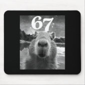 Capybara Selfie With 67 Meme Capy Graphic For Men  Muismat (Voorkant)