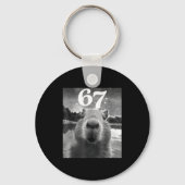 Capybara Selfie With 67 Meme Capy Graphic For Men  Sleutelhanger (Voorkant)