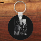 Capybara Selfie With Santa Funny Capybara For Men  Sleutelhanger (Voorkant)