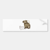 capybara - sepia bumpersticker (Voorkant)