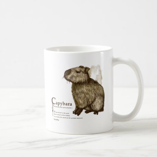 capybara - sepia koffiemok (Rechts)