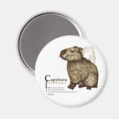 capybara - sepia magneet (Voorkant / Achterkant)