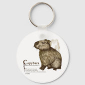 capybara - sepia sleutelhanger (Voorkant)